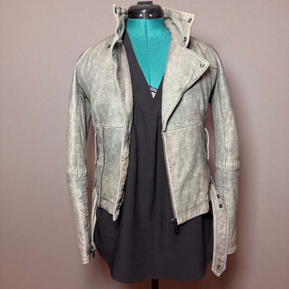 G-Star Women's Gray Leather Jacket